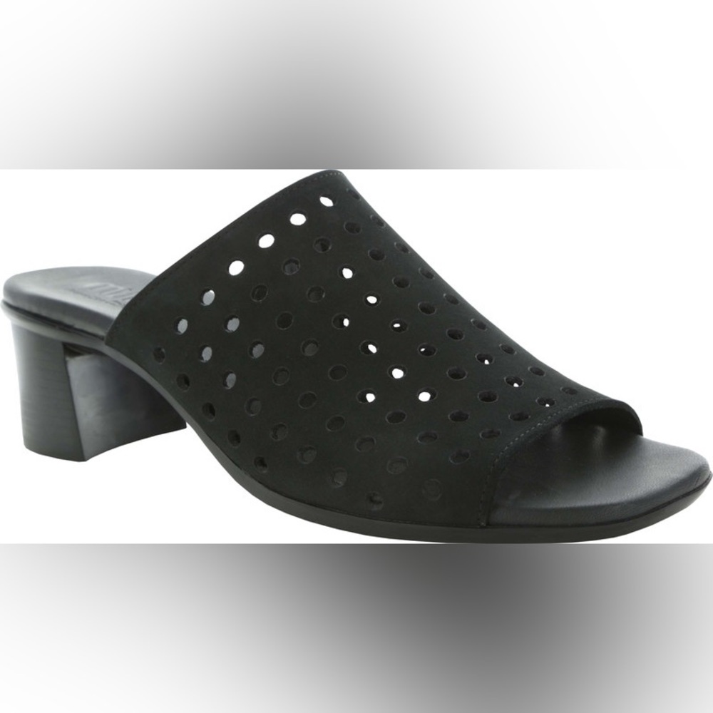 Munro Jules Black Nubuck Mule Size 8 New
